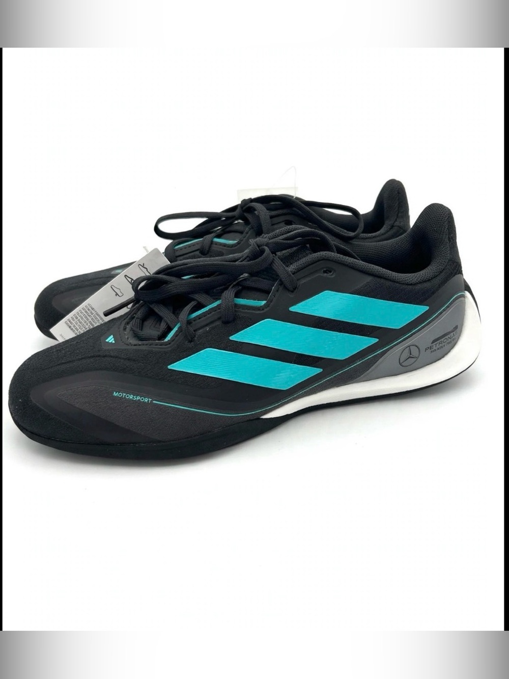 NWT 🆕 adidas x Mercedes Black & Teal Motorsport Low-Profile Sneakers lmt edition - Picture 1 of 6